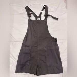 Aerie Gray Fabric Overalls